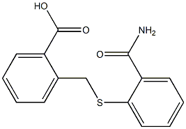 2-({[2-(aminocarbonyl)phenyl]thio}methyl)benzoic acid 结构式