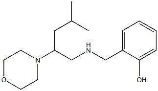 2-({[4-methyl-2-(morpholin-4-yl)pentyl]amino}methyl)phenol 结构式