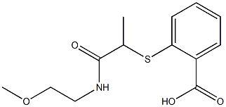 2-({1-[(2-methoxyethyl)carbamoyl]ethyl}sulfanyl)benzoic acid 结构式