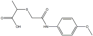 2-({2-[(4-methoxyphenyl)amino]-2-oxoethyl}thio)propanoic acid 结构式