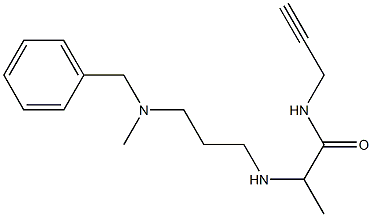 2-({3-[benzyl(methyl)amino]propyl}amino)-N-(prop-2-yn-1-yl)propanamide 结构式