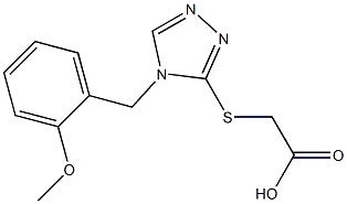 2-({4-[(2-methoxyphenyl)methyl]-4H-1,2,4-triazol-3-yl}sulfanyl)acetic acid 结构式