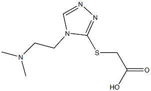 2-({4-[2-(dimethylamino)ethyl]-4H-1,2,4-triazol-3-yl}sulfanyl)acetic acid 结构式