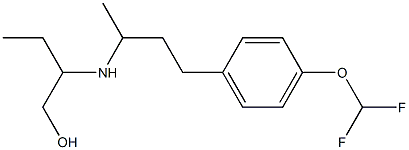 2-({4-[4-(difluoromethoxy)phenyl]butan-2-yl}amino)butan-1-ol 结构式