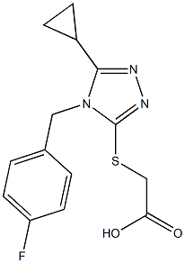 2-({5-cyclopropyl-4-[(4-fluorophenyl)methyl]-4H-1,2,4-triazol-3-yl}sulfanyl)acetic acid 结构式