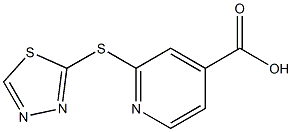 2-(1,3,4-thiadiazol-2-ylsulfanyl)pyridine-4-carboxylic acid 结构式