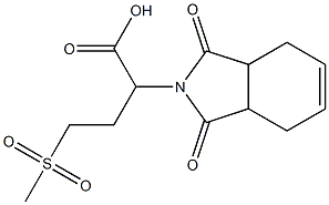 2-(1,3-dioxo-2,3,3a,4,7,7a-hexahydro-1H-isoindol-2-yl)-4-methanesulfonylbutanoic acid 结构式