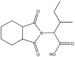 2-(1,3-dioxooctahydro-2H-isoindol-2-yl)-3-methylpentanoic acid 结构式