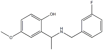 2-(1-{[(3-fluorophenyl)methyl]amino}ethyl)-4-methoxyphenol 结构式