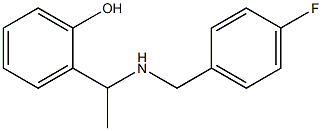 2-(1-{[(4-fluorophenyl)methyl]amino}ethyl)phenol 结构式