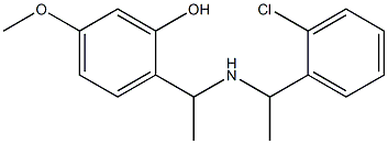 2-(1-{[1-(2-chlorophenyl)ethyl]amino}ethyl)-5-methoxyphenol 结构式