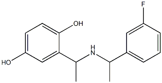 2-(1-{[1-(3-fluorophenyl)ethyl]amino}ethyl)benzene-1,4-diol 结构式