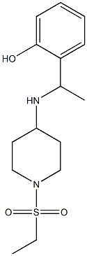 2-(1-{[1-(ethanesulfonyl)piperidin-4-yl]amino}ethyl)phenol 结构式