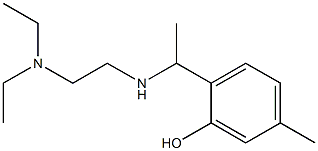 2-(1-{[2-(diethylamino)ethyl]amino}ethyl)-5-methylphenol 结构式