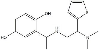 2-(1-{[2-(dimethylamino)-2-(thiophen-2-yl)ethyl]amino}ethyl)benzene-1,4-diol 结构式