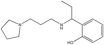 2-(1-{[3-(pyrrolidin-1-yl)propyl]amino}propyl)phenol 结构式