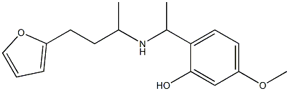 2-(1-{[4-(furan-2-yl)butan-2-yl]amino}ethyl)-5-methoxyphenol 结构式