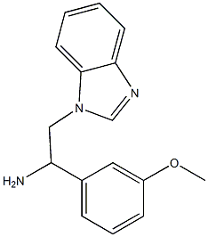 2-(1H-benzimidazol-1-yl)-1-(3-methoxyphenyl)ethanamine 结构式