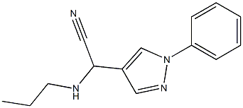 2-(1-phenyl-1H-pyrazol-4-yl)-2-(propylamino)acetonitrile 结构式
