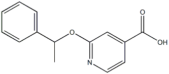 2-(1-phenylethoxy)pyridine-4-carboxylic acid 结构式