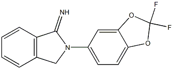 2-(2,2-difluoro-2H-1,3-benzodioxol-5-yl)-2,3-dihydro-1H-isoindol-1-imine 结构式