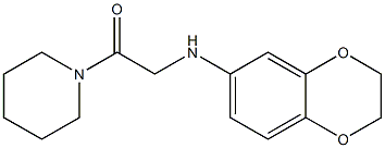 2-(2,3-dihydro-1,4-benzodioxin-6-ylamino)-1-(piperidin-1-yl)ethan-1-one 结构式