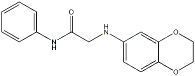 2-(2,3-dihydro-1,4-benzodioxin-6-ylamino)-N-phenylacetamide 结构式