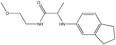 2-(2,3-dihydro-1H-inden-5-ylamino)-N-(2-methoxyethyl)propanamide 结构式