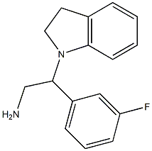 2-(2,3-dihydro-1H-indol-1-yl)-2-(3-fluorophenyl)ethanamine 结构式