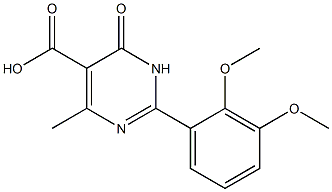 2-(2,3-dimethoxyphenyl)-4-methyl-6-oxo-1,6-dihydropyrimidine-5-carboxylic acid 结构式