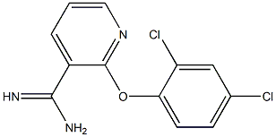 2-(2,4-dichlorophenoxy)pyridine-3-carboximidamide 结构式