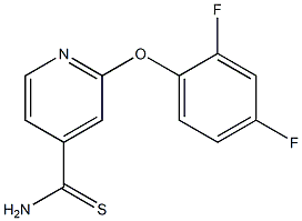 2-(2,4-difluorophenoxy)pyridine-4-carbothioamide 结构式