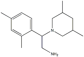 2-(2,4-dimethylphenyl)-2-(3,5-dimethylpiperidin-1-yl)ethan-1-amine 结构式