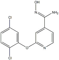 2-(2,5-dichlorophenoxy)-N'-hydroxypyridine-4-carboximidamide 结构式