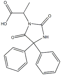2-(2,5-dioxo-4,4-diphenylimidazolidin-1-yl)propanoic acid 结构式