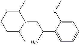 2-(2,6-dimethylpiperidin-1-yl)-1-(2-methoxyphenyl)ethanamine 结构式