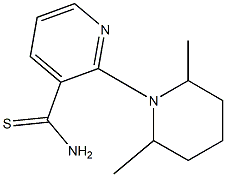 2-(2,6-dimethylpiperidin-1-yl)pyridine-3-carbothioamide 结构式