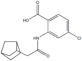 2-(2-{bicyclo[2.2.1]heptan-2-yl}acetamido)-4-chlorobenzoic acid 结构式