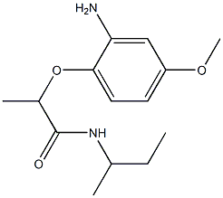 2-(2-amino-4-methoxyphenoxy)-N-(butan-2-yl)propanamide 结构式