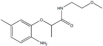 2-(2-amino-5-methylphenoxy)-N-(2-methoxyethyl)propanamide 结构式