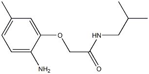 2-(2-amino-5-methylphenoxy)-N-isobutylacetamide 结构式