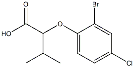 2-(2-bromo-4-chlorophenoxy)-3-methylbutanoic acid 结构式