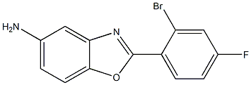 2-(2-bromo-4-fluorophenyl)-1,3-benzoxazol-5-amine 结构式