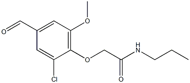 2-(2-chloro-4-formyl-6-methoxyphenoxy)-N-propylacetamide 结构式