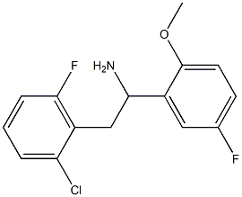 2-(2-chloro-6-fluorophenyl)-1-(5-fluoro-2-methoxyphenyl)ethan-1-amine 结构式