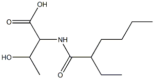 2-(2-ethylhexanamido)-3-hydroxybutanoic acid 结构式