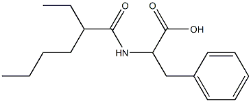 2-(2-ethylhexanamido)-3-phenylpropanoic acid 结构式