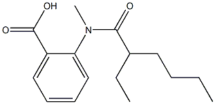 2-(2-ethyl-N-methylhexanamido)benzoic acid 结构式