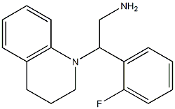 2-(2-fluorophenyl)-2-(1,2,3,4-tetrahydroquinolin-1-yl)ethan-1-amine 结构式