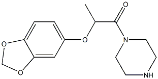 2-(2H-1,3-benzodioxol-5-yloxy)-1-(piperazin-1-yl)propan-1-one 结构式